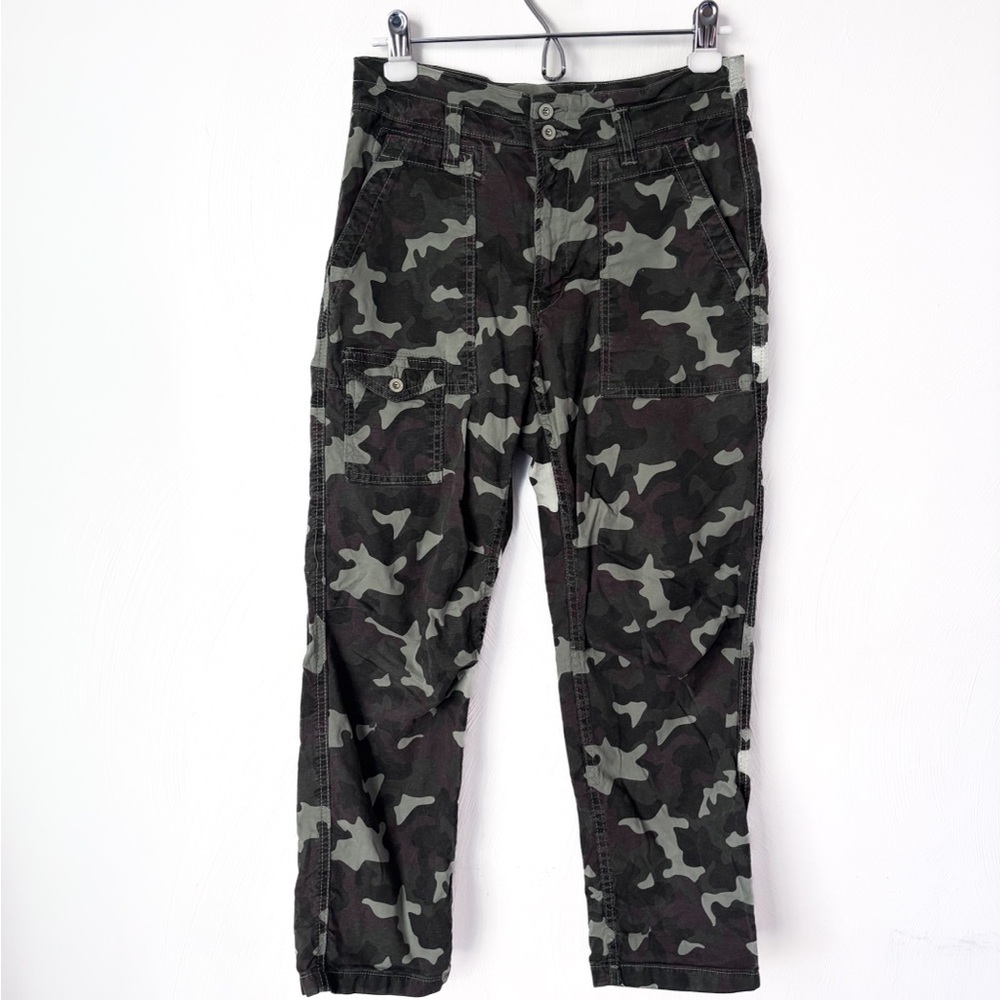 Anthropologie The Wanderer Green Camo Petite Cargo Utility Pants - Picture 2 of 5